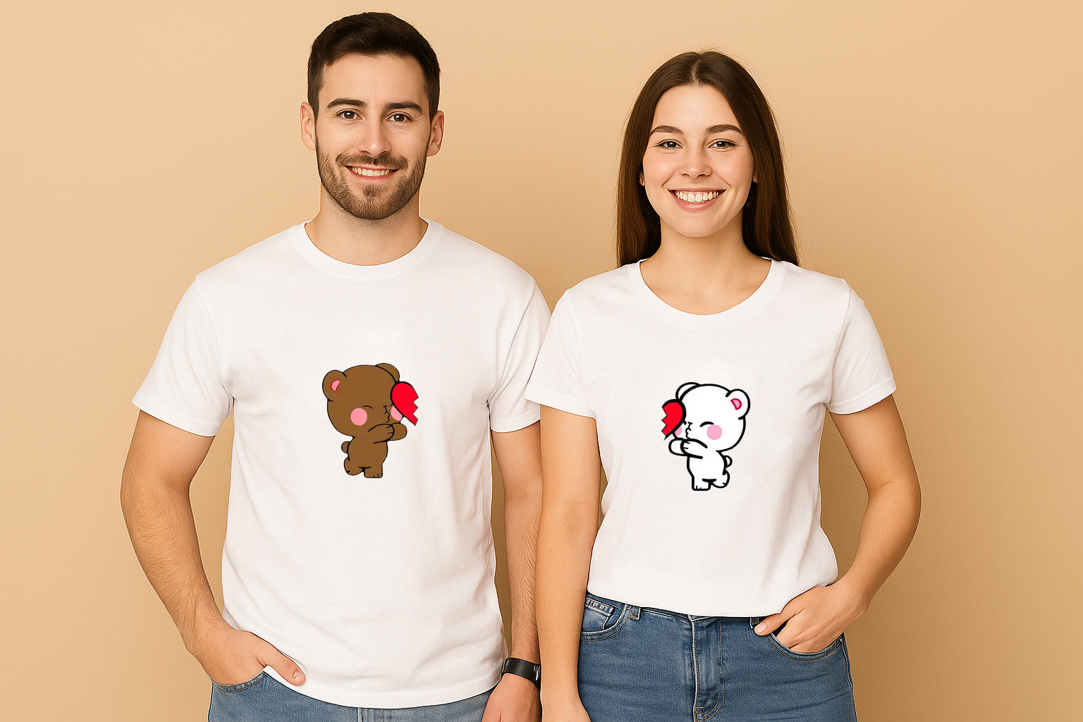 His & Hers Matching Couple T Shirt