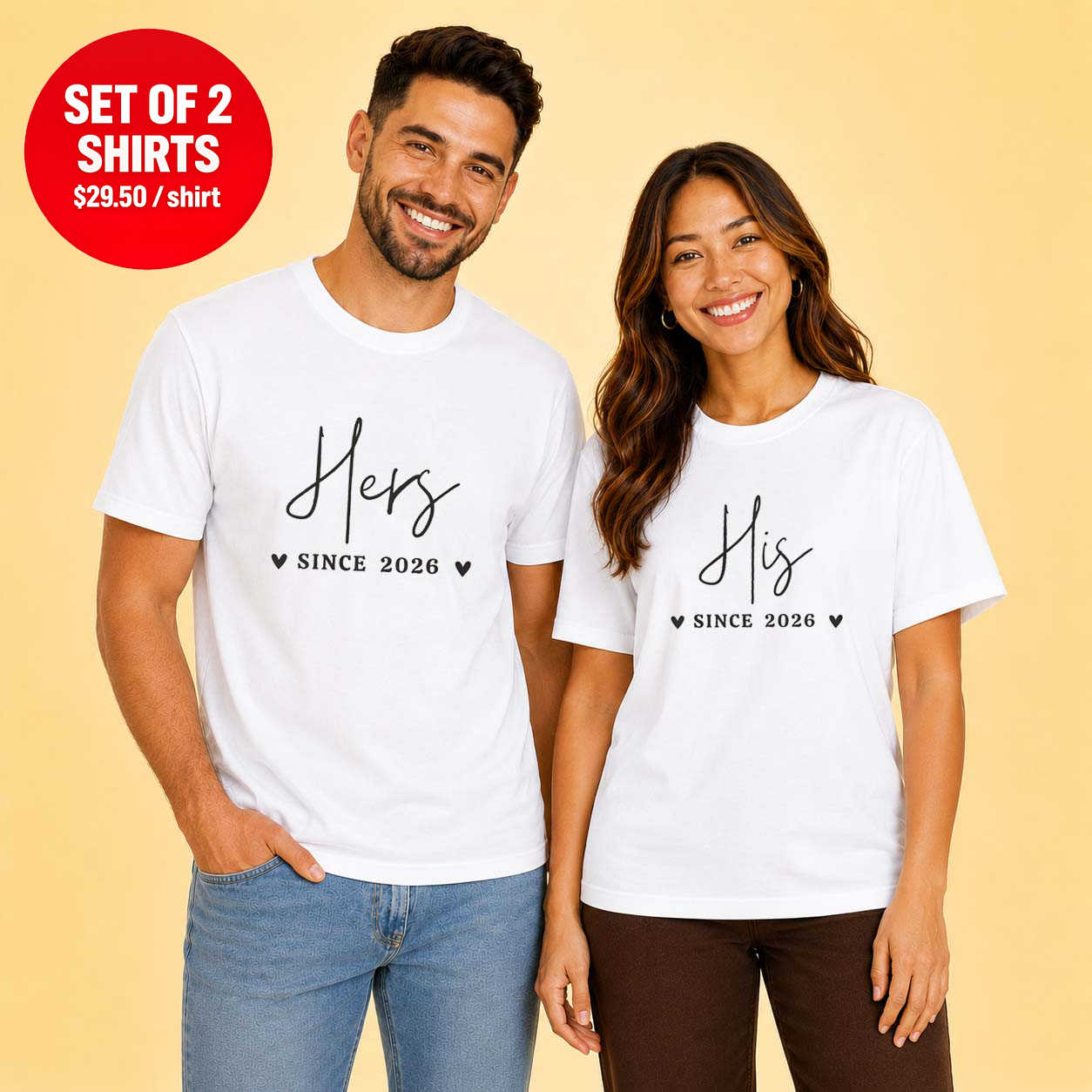His and Hers Matching T-Shirts