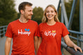 Hubby Wifey Couple Red Couple T-Shirt