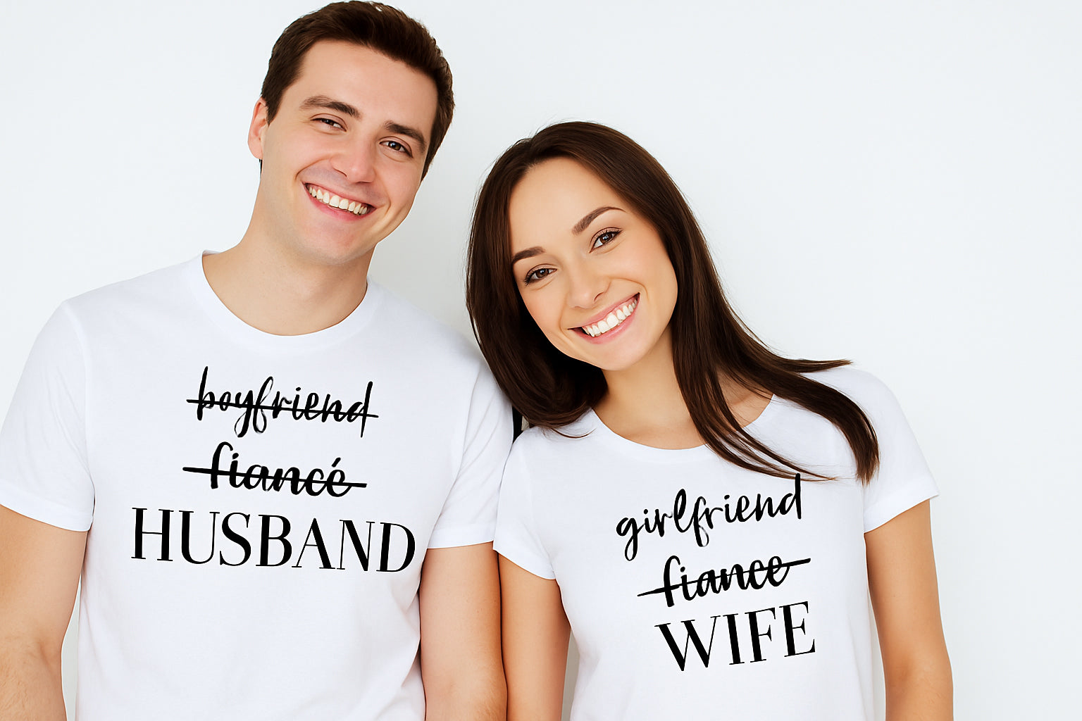 Husband And Wife Boyfriend Fiance Couple T Shirt