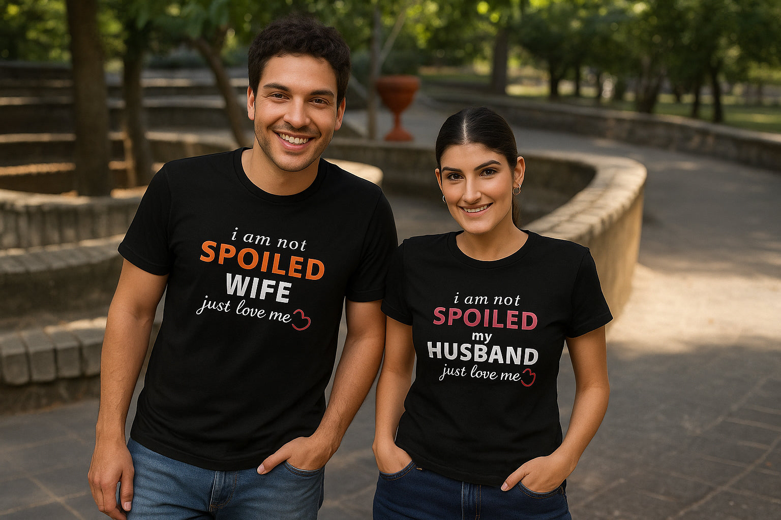 I Am Not Spoiled Wife Just Love Me Couple T-Shirt