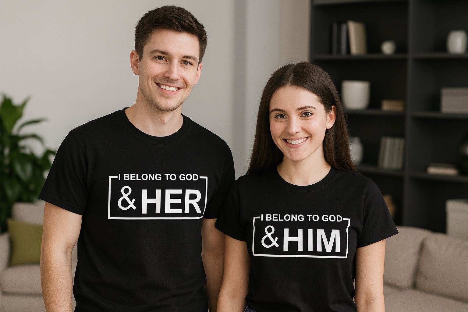 I Belong to God And Her Couple T Shirt