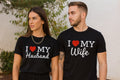 I LOVE MY HUSBAND WIFE Couple T Shirt