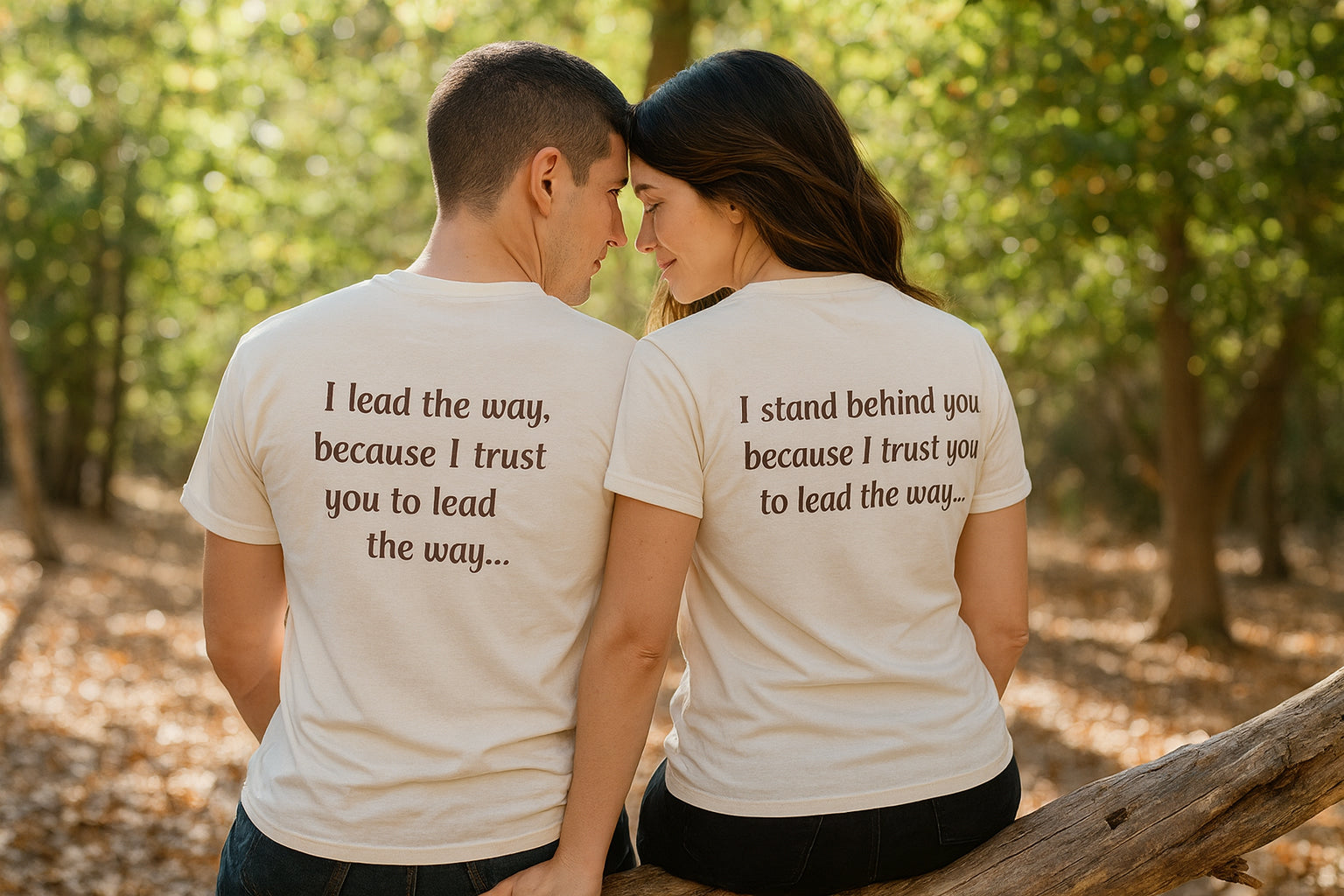I Lead The Way Because I Trust You To Lead The Way Couple T Shirt Back