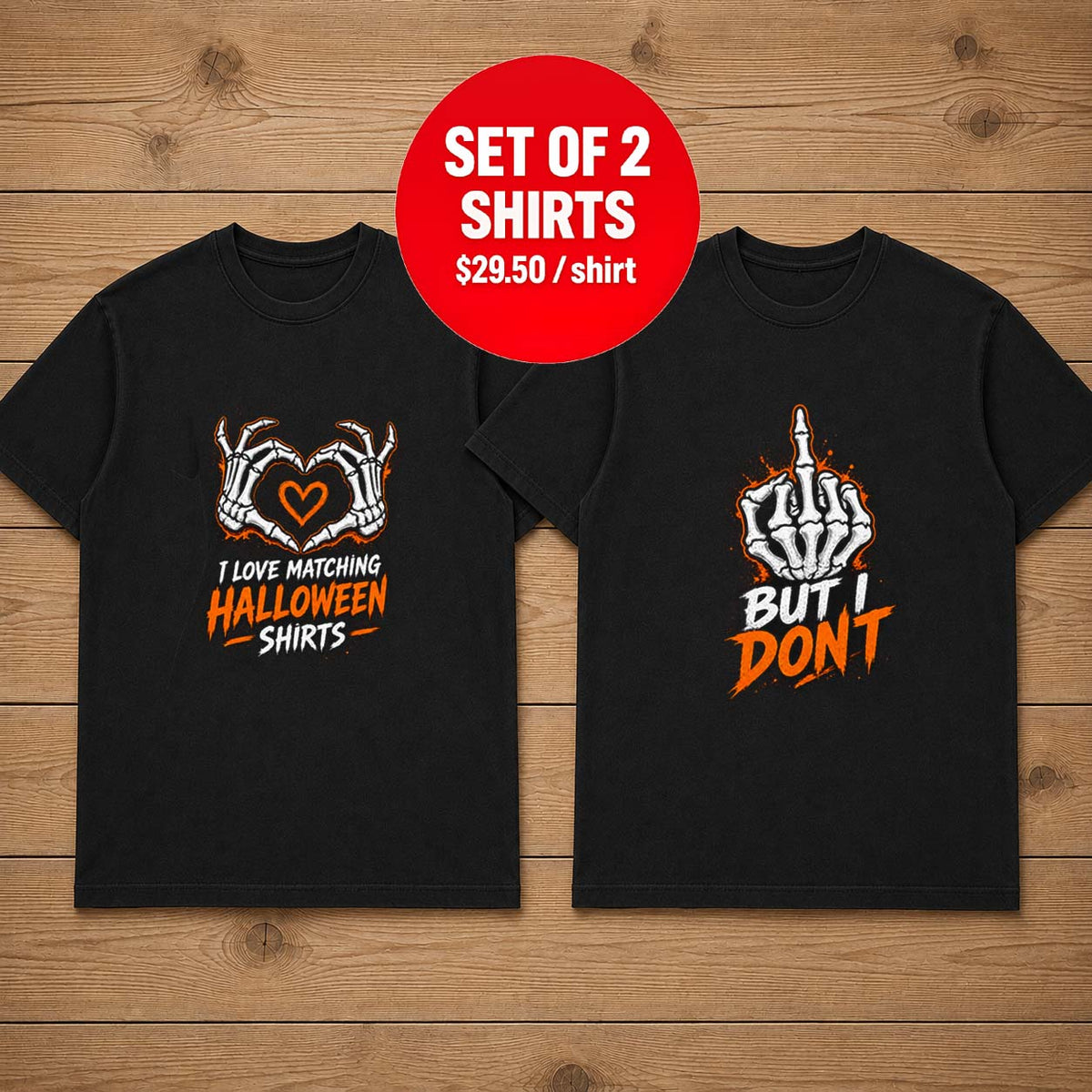 I Love Matching Halloween Shirt But I Dont Couple Tee