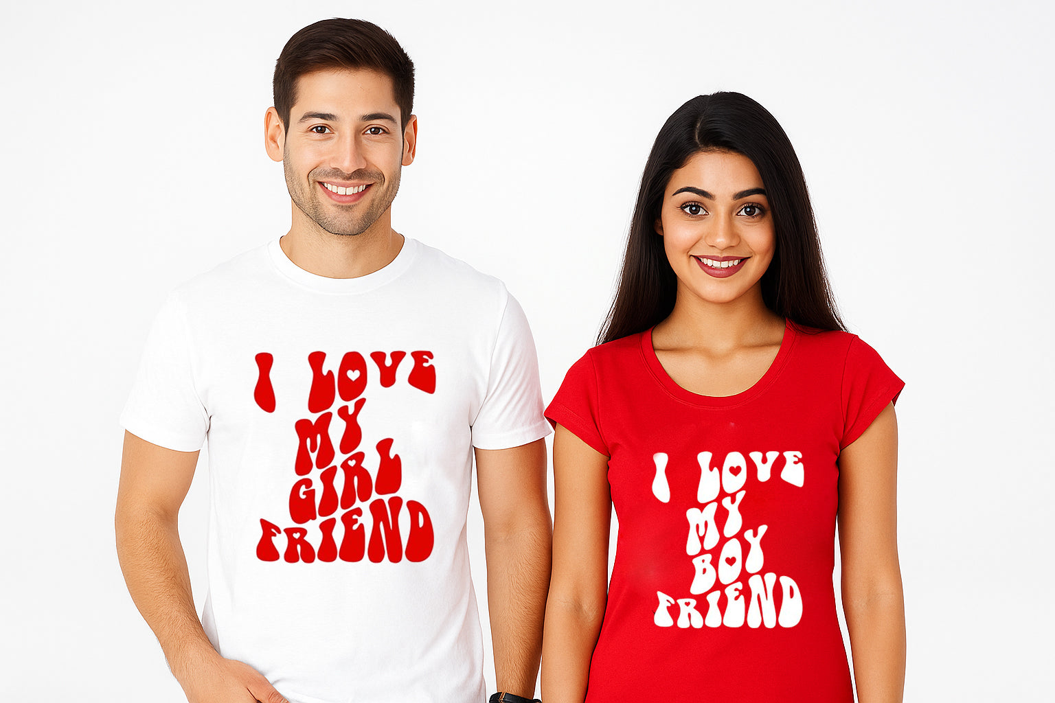 I Love My Girl Friend Couple T Shirt