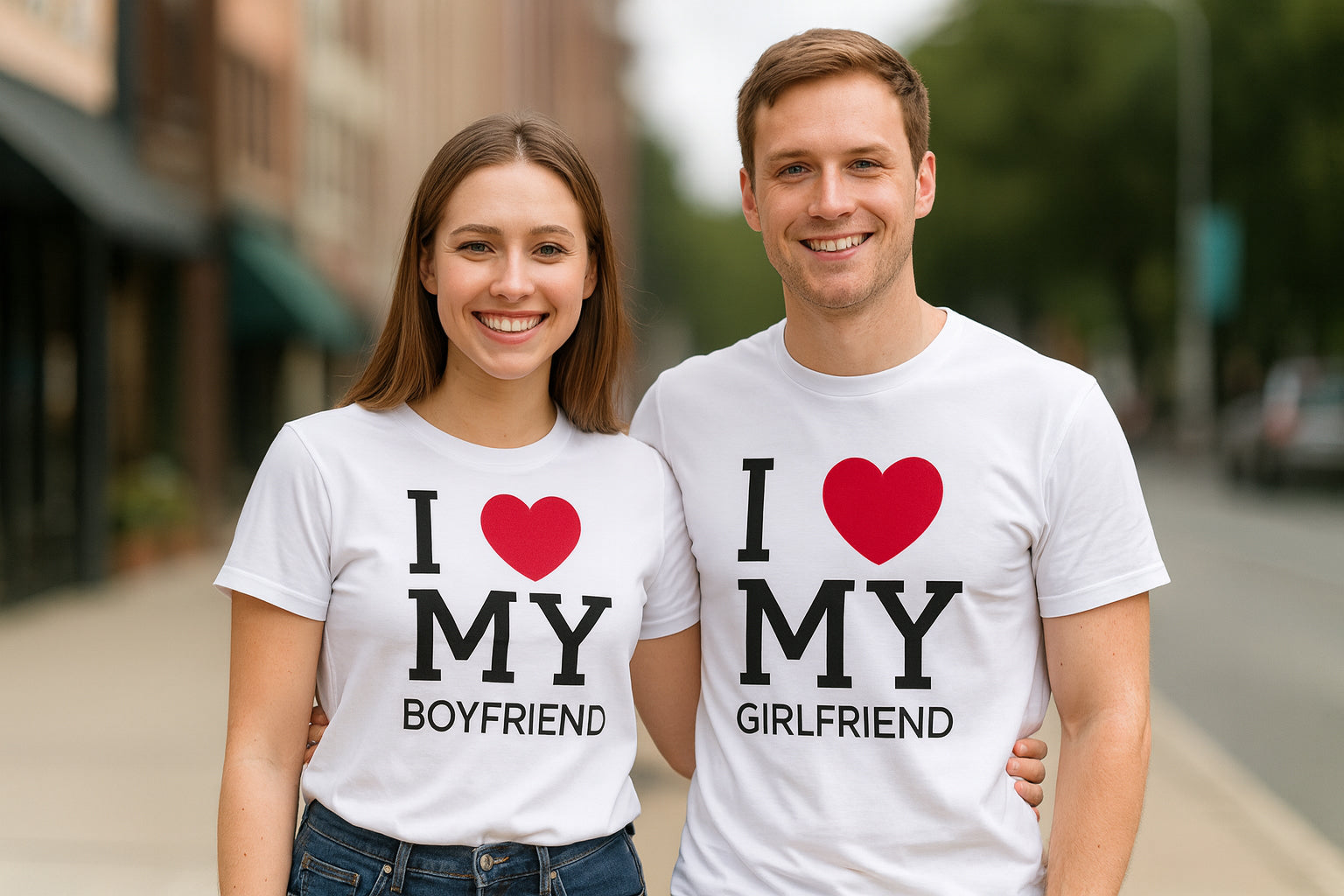 I Love My Girlfriend Boyfriend Couple T Shirt