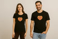 I Love Pizza Pizza Heart Couple T-Shirt