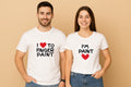 I Love To Finger Paint Font Couple T Shirt