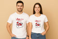 I Love You Envelope Hearts Valentine Couple T-Shirt