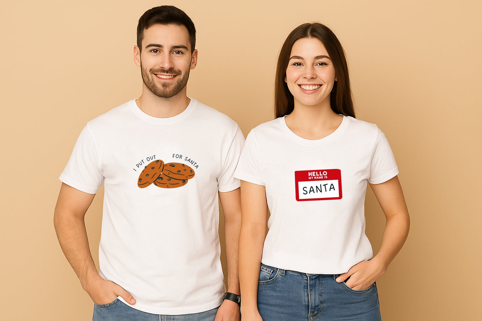 I Put Out For Santa Couple T Shirt