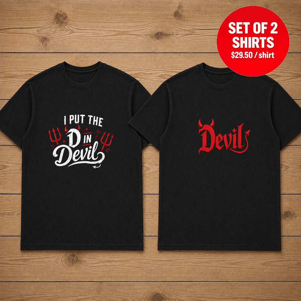 I Put The D In Devil Devil Matching Couple T-Shirt