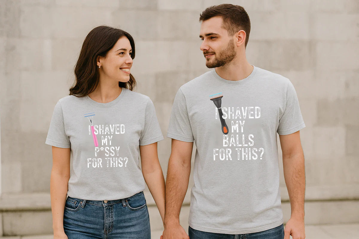I Shaved Funny Couple T-Shirt