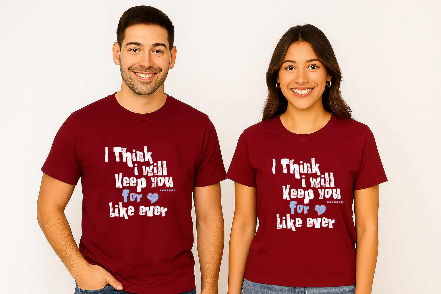 I Think I Will keep You For Like Ever Couple T-Shirt