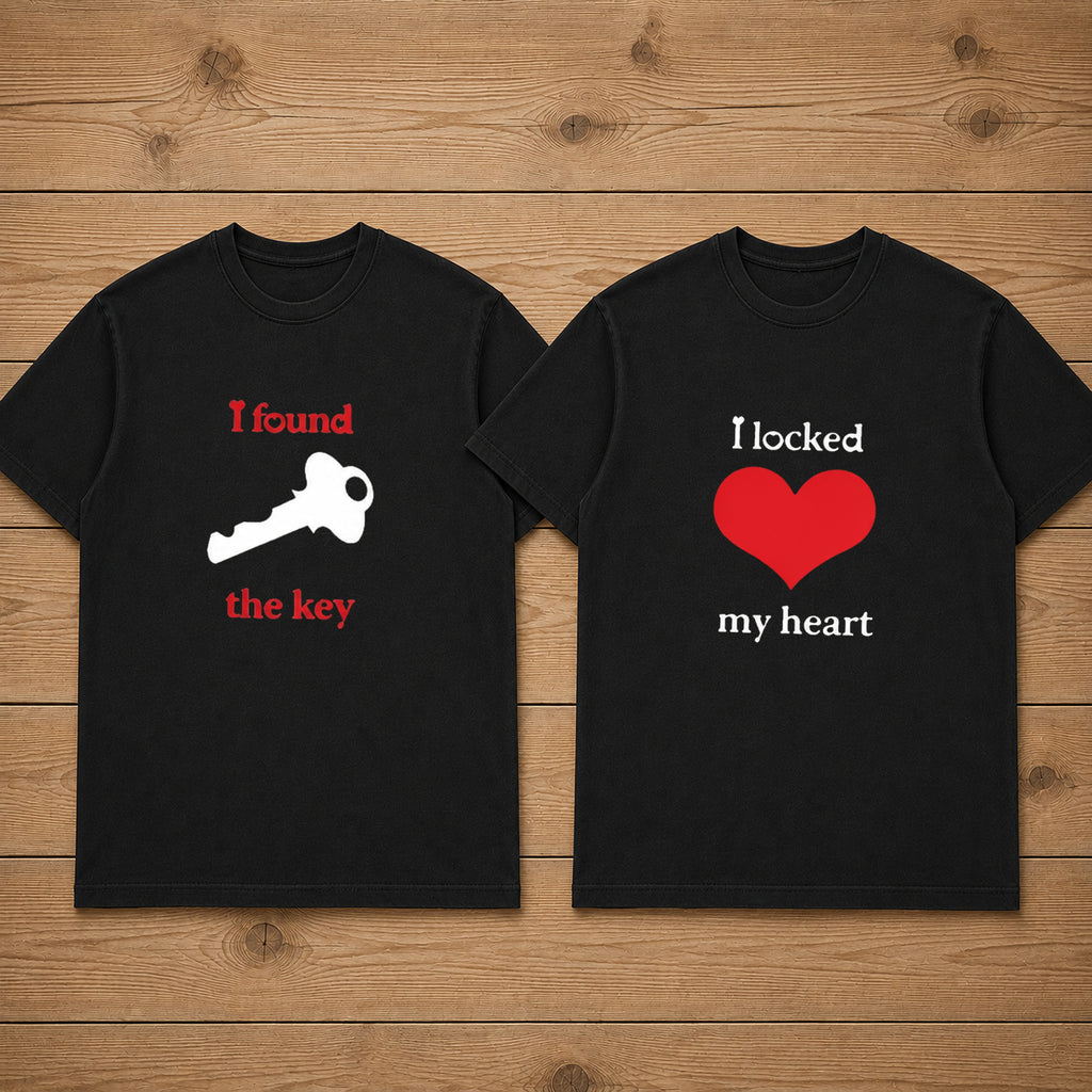I Found The Key I Locked My Heart Couple T Shirt