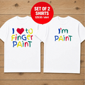 I LOVE TO FINGER PAINT matching couple t-shirt