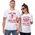 I Like Them Real Hot And Ready To Explode, 4th Of July Couple T-Shirt