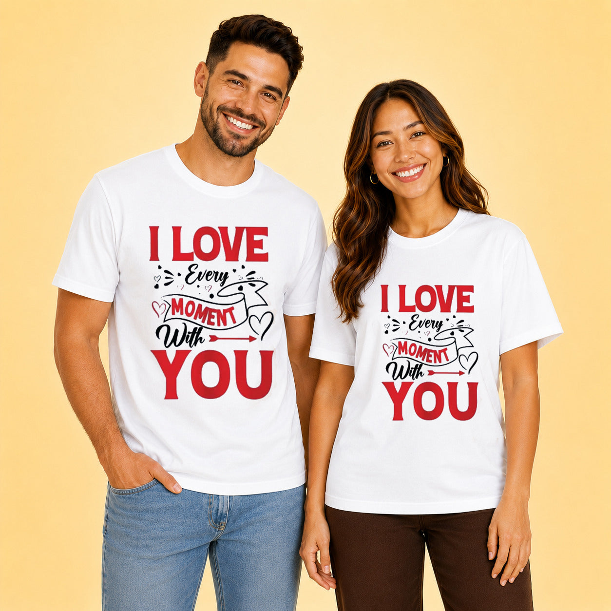 I Love Every Moment With You Couple T Shirt