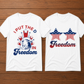 I Put The D In Freedom Funny Couple 4th Of July T-Shirt
