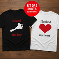 I found the key i locked my heart Matching Couple T-Shirt