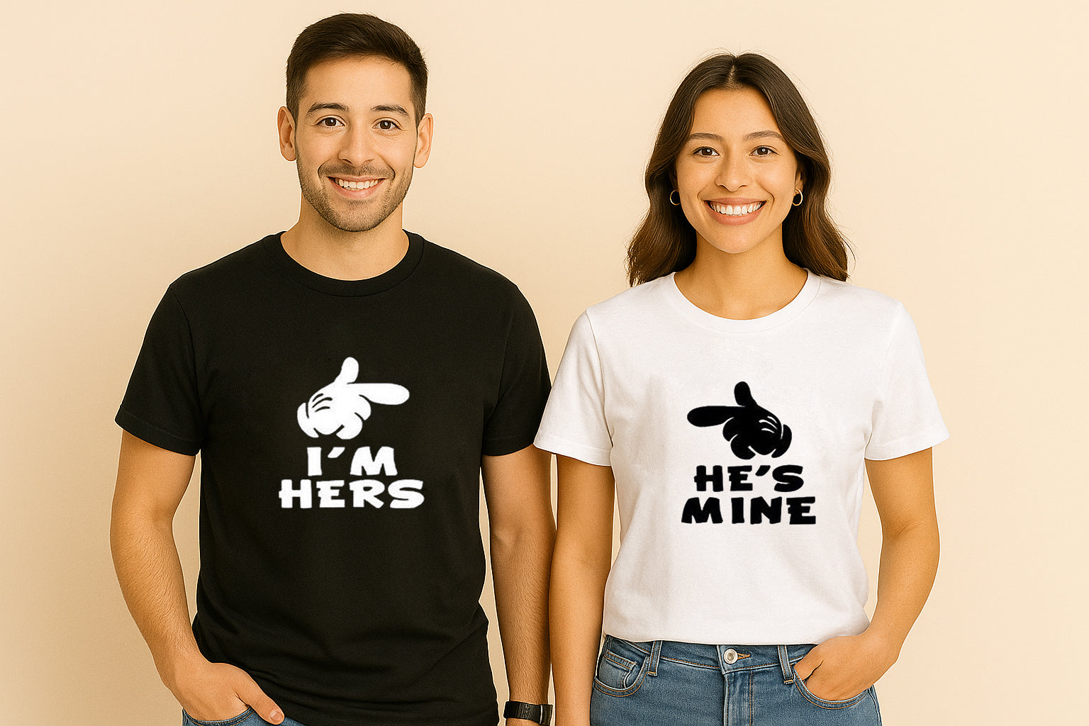 I'm Her's Hes Mine Couple T Shirt