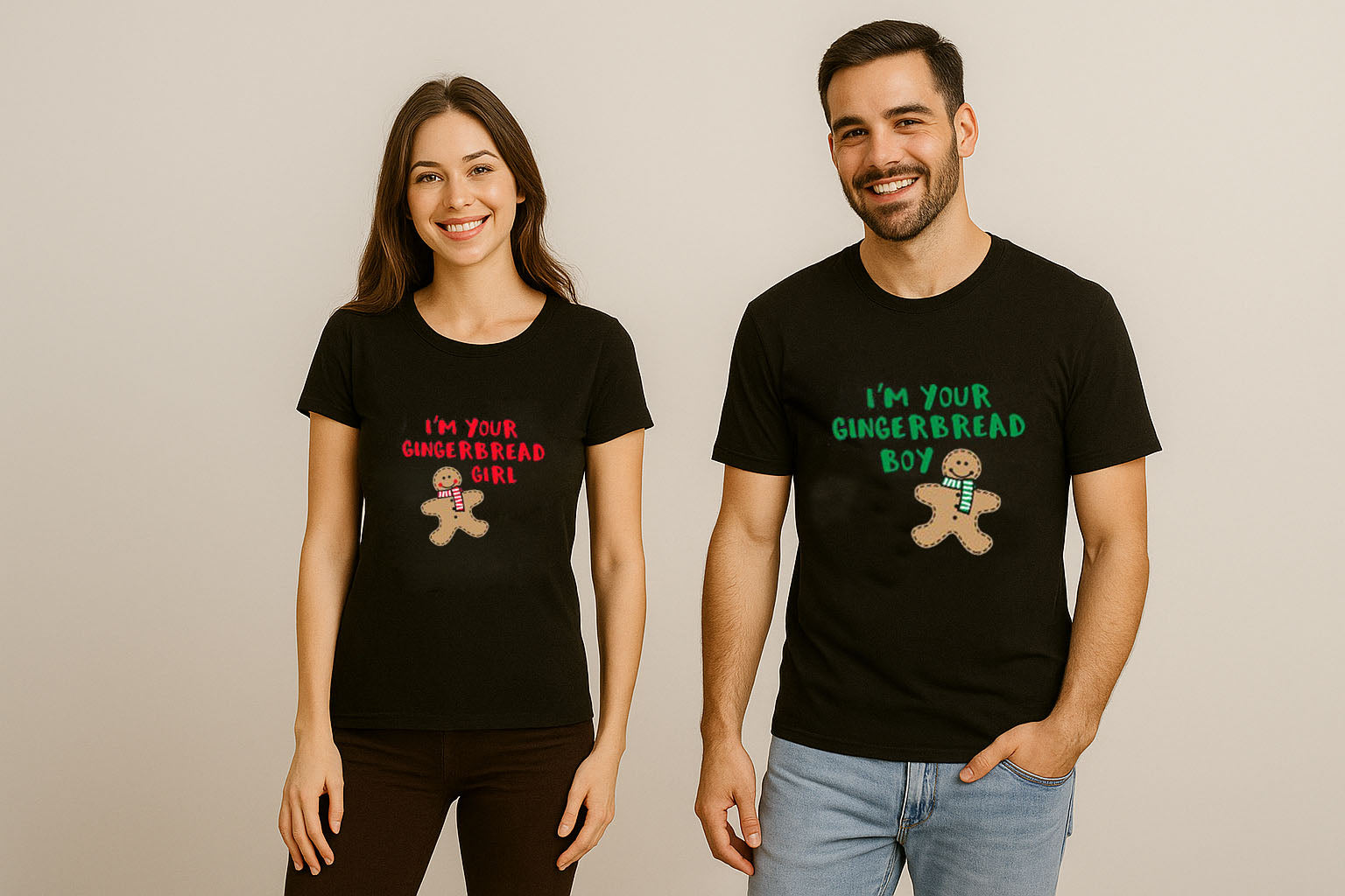 I'm Your GingerBread Girl Christmas Couple T Shirt