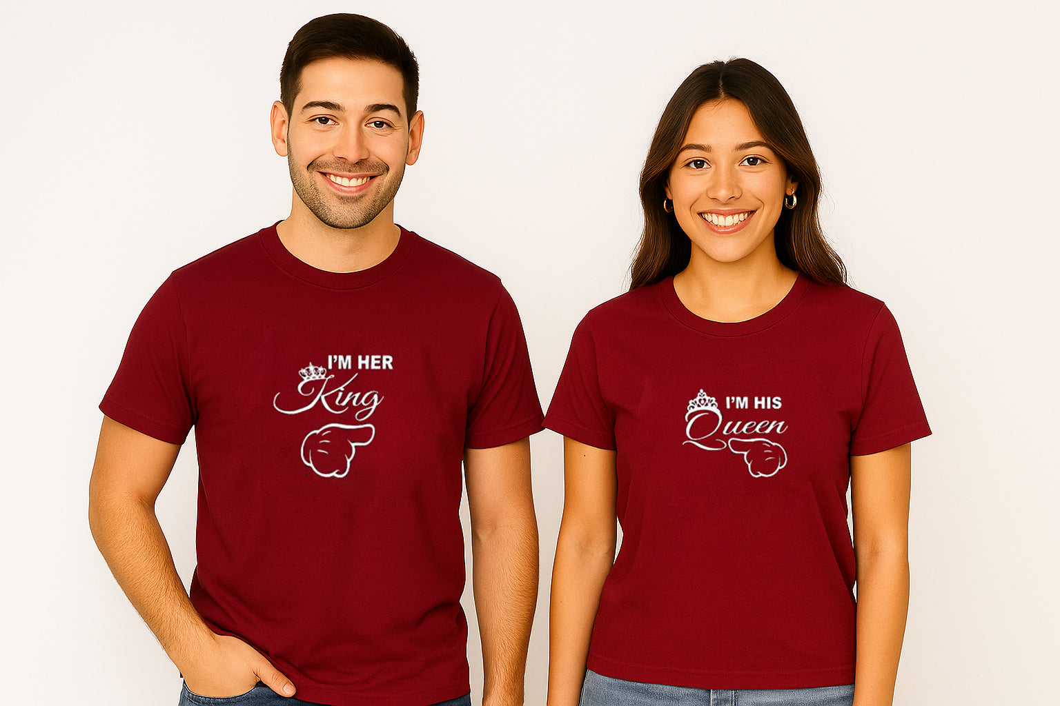 I am Her King I am His Queen Couple T-Shirt