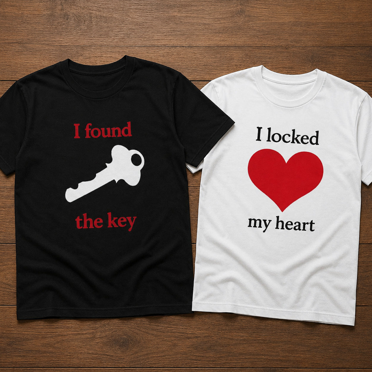 I found the key i locked my heart Matching Couple T-Shirt