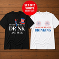 Inappropriate 4th of July Drinking Matching Couple T-Shirt
