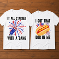 It All Started With A Bang 4th Of July Couple T-Shirt