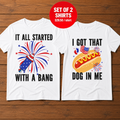 It All Started With A Bang 4th Of July Couple T-Shirt