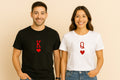K And Q Hearts Couples T-Shirt
