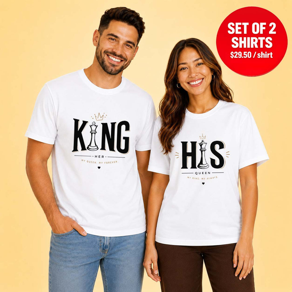 King Her My Queen My Forever His Queen My King My Always Couple T-Shirts