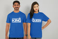 King Queen Couple Blue T-Shirt