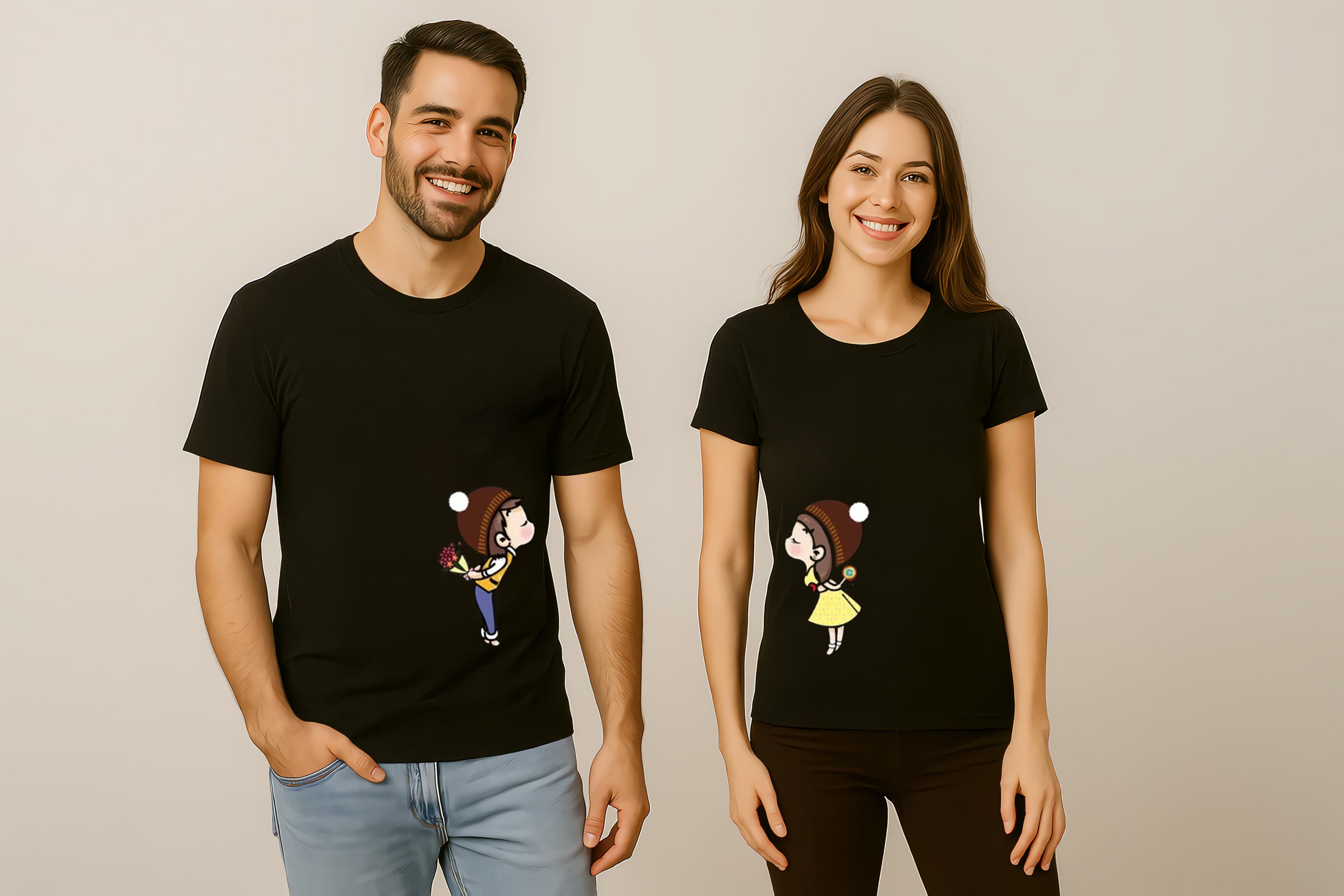 Kiss Matching Couple T-Shirt