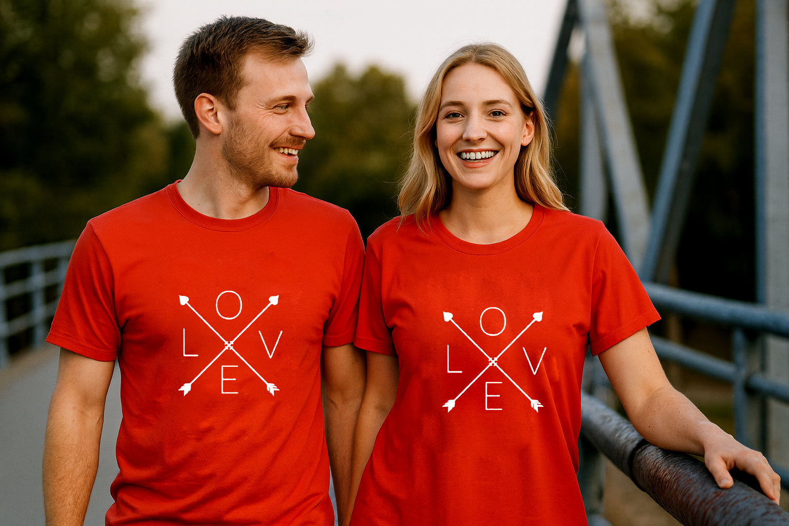 LOVE Printed Matching Couple T-Shirt