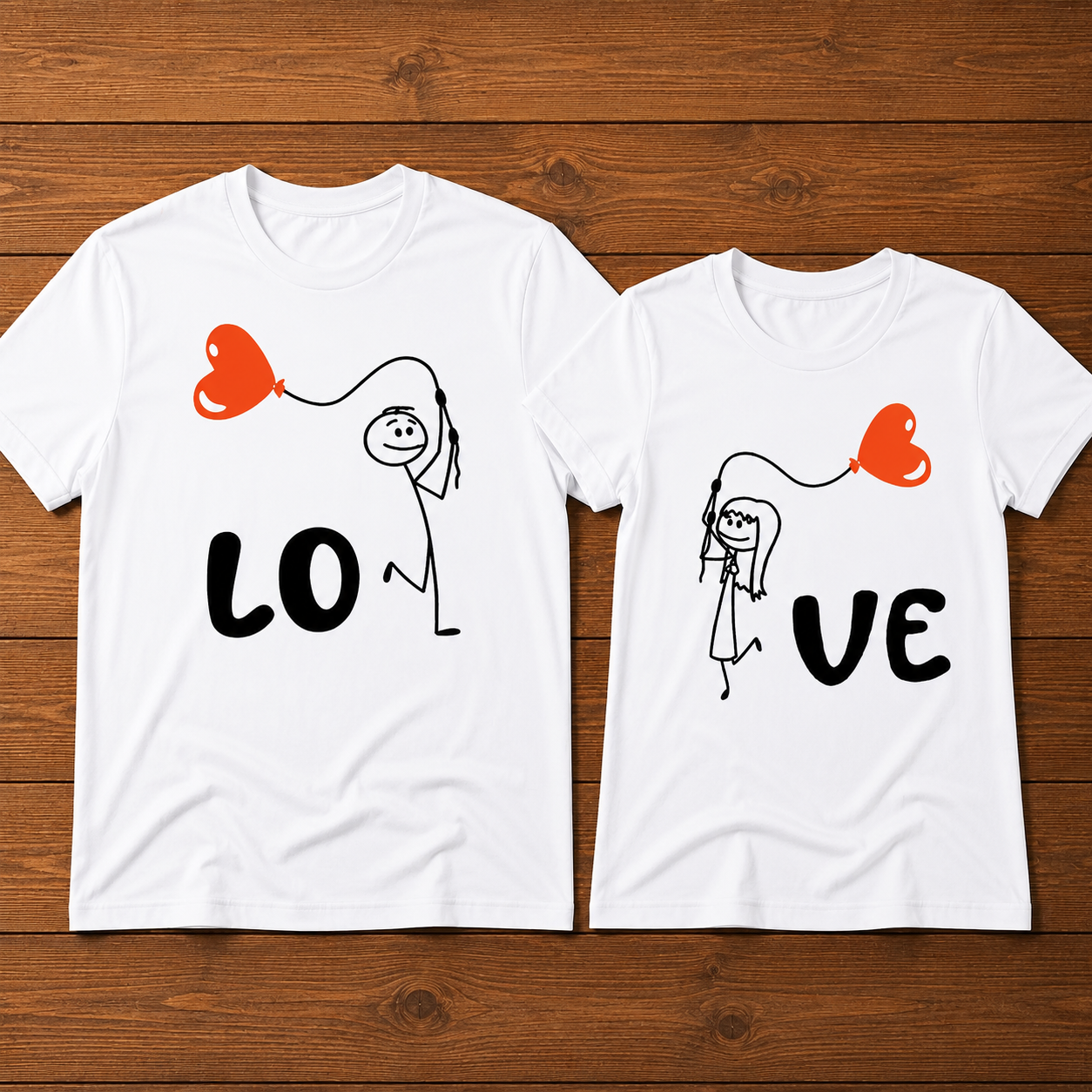 LOVE Baloon Matching Couple T-Shirt