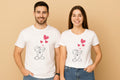 Love Hearts Dating Relationship Couple T-Shirt