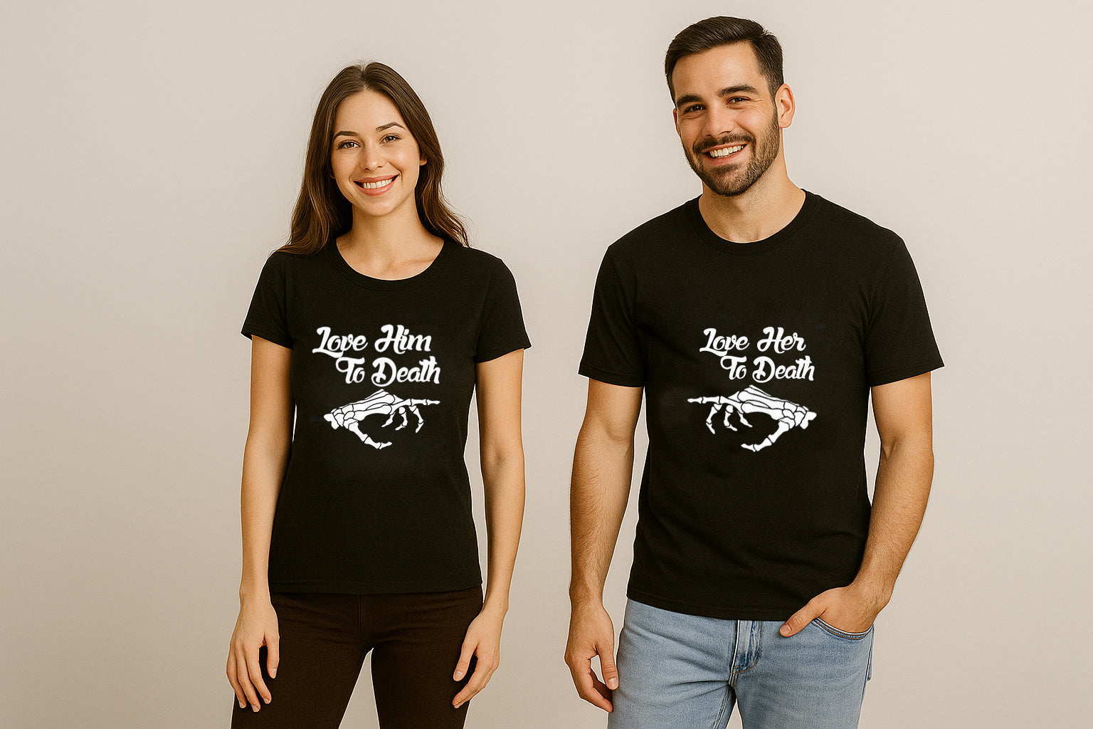 Love Her Him to Death Couple T-Shirt