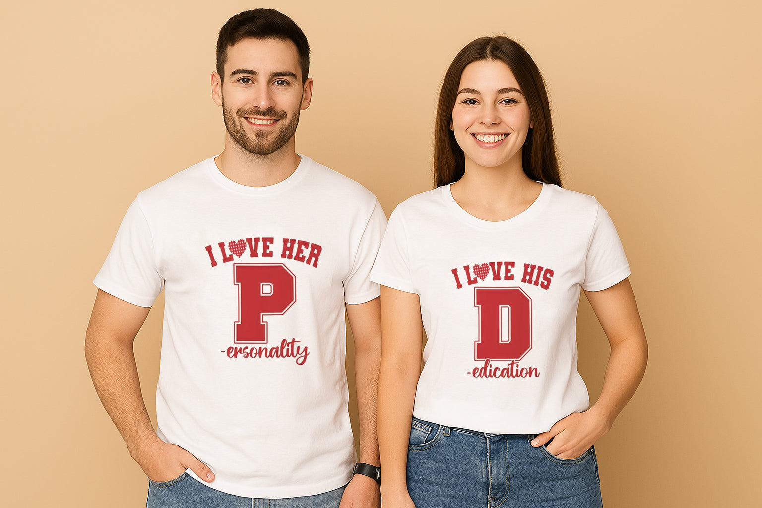 Love His D Love Her P Matching Couple T Shirt
