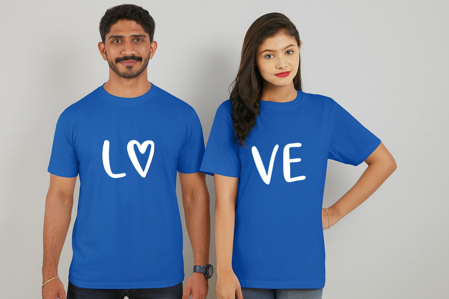 Love Printed Couple T-Shirt
