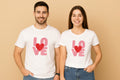 Love Valentine's Matching Couple T-Shirt
