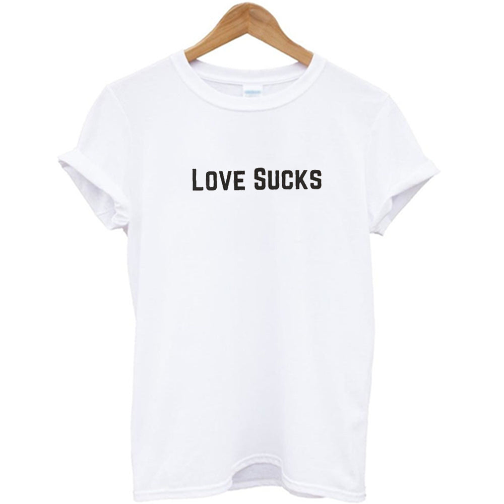 True Love Swallows And Love Sucks Funny Couple T-Shirt