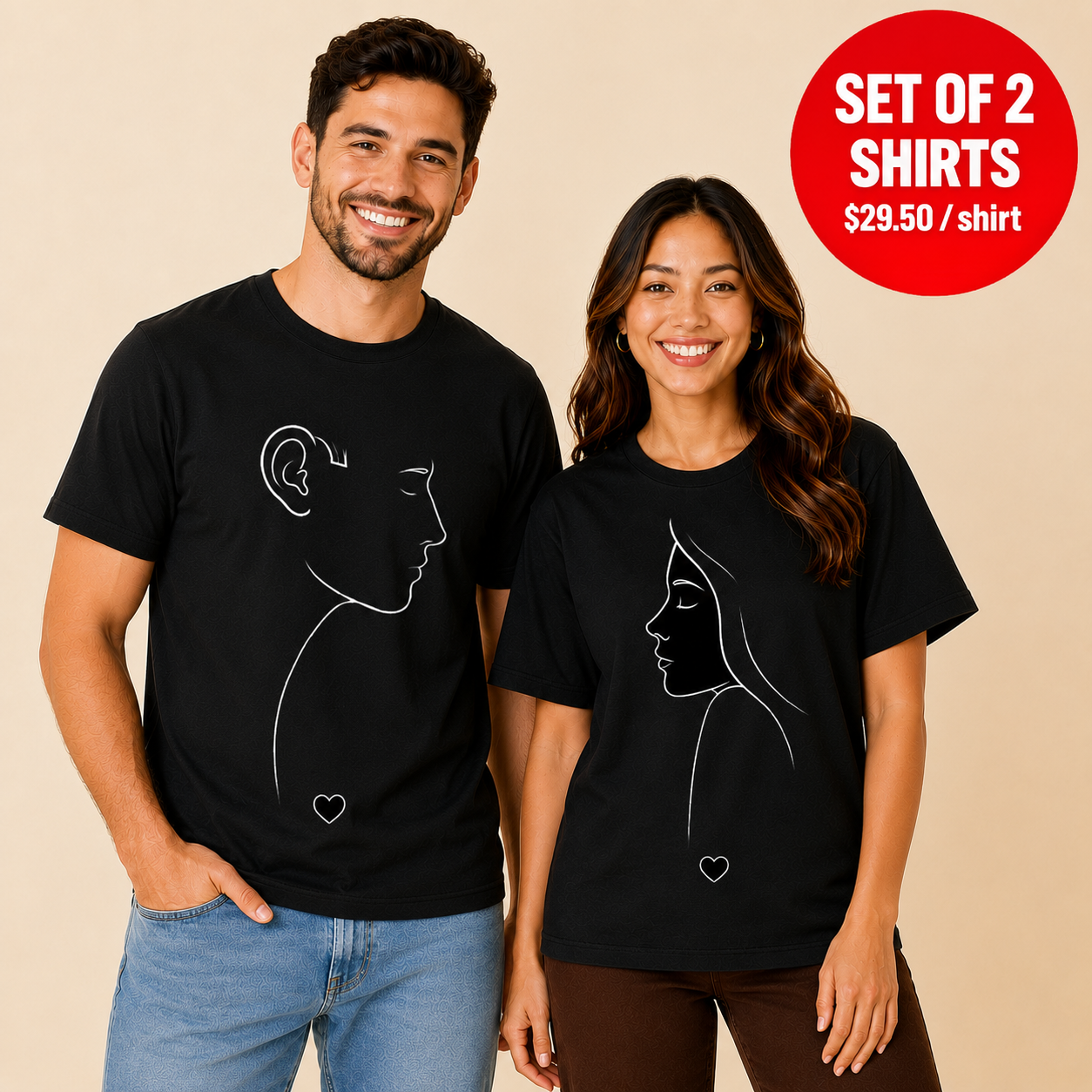 Man And Woman Love Couple T-shirts
