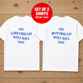 MY GIRLFRIEND WILL KILL YOU matching couple t-shirt