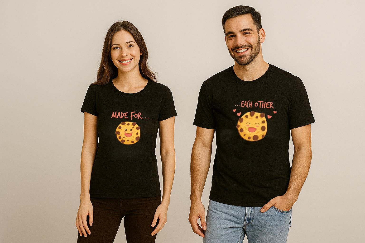 Made For Each Other Couple T Shirt
