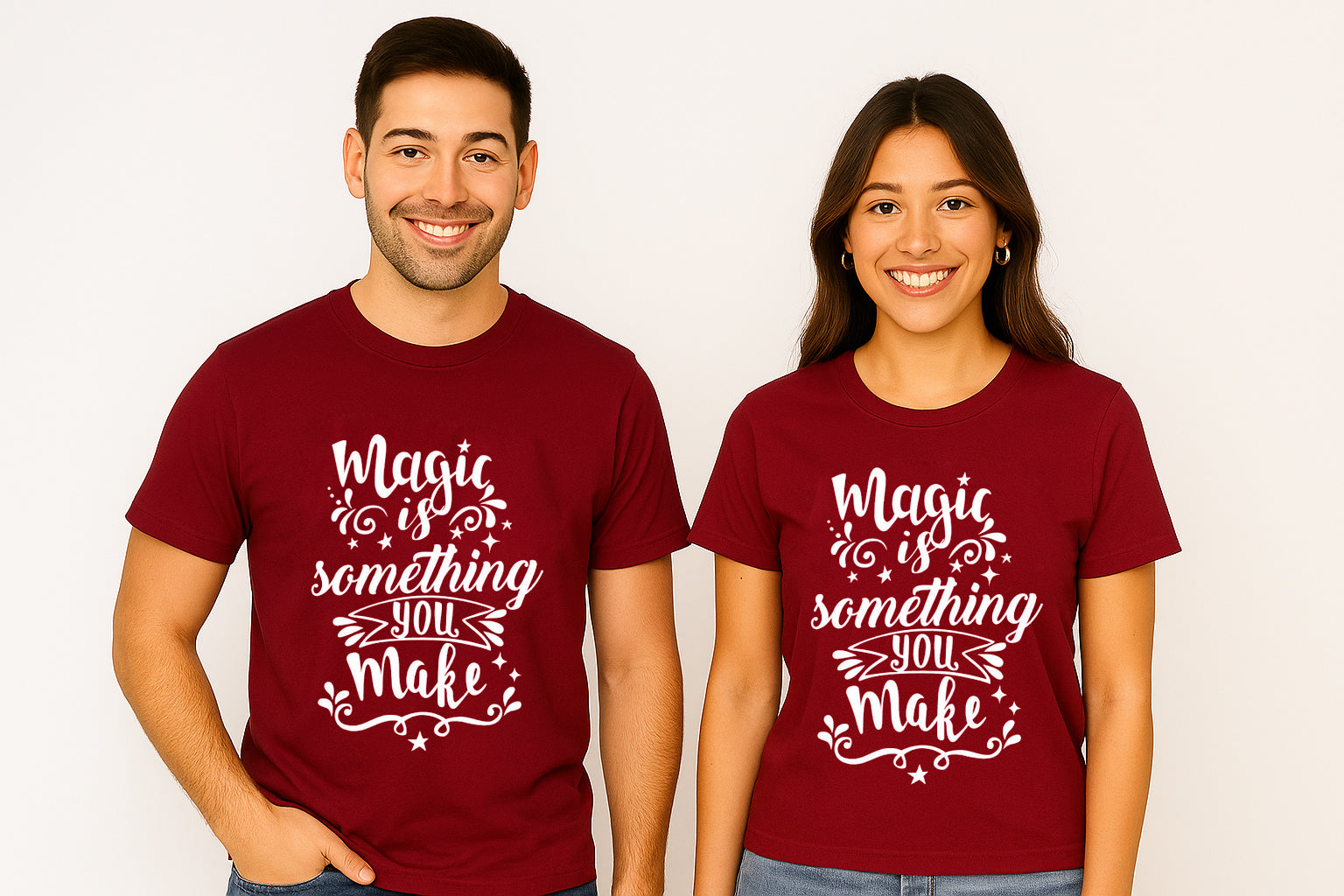 Magic Is Something You Make Couple T-Shirt