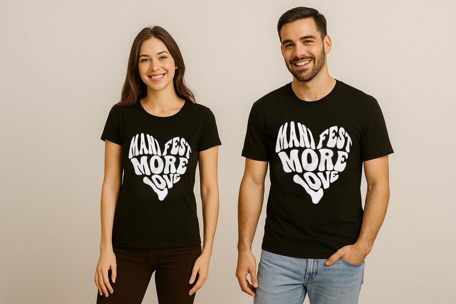 Manifest More Love Couple T Shirt