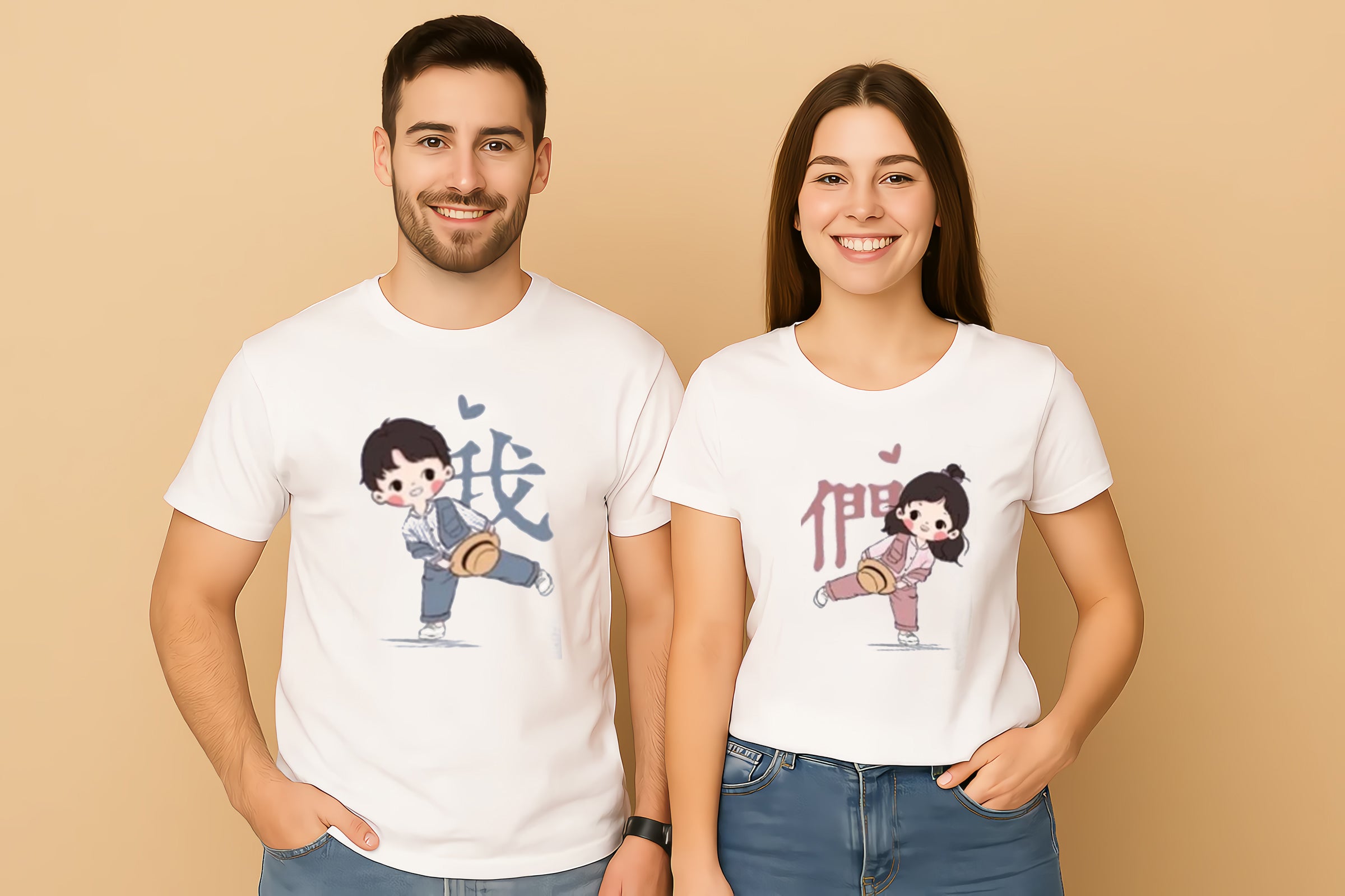 Matching Boy Girl Couple T-Shirt
