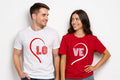 Matching Love Hearts Couple T-Shirt